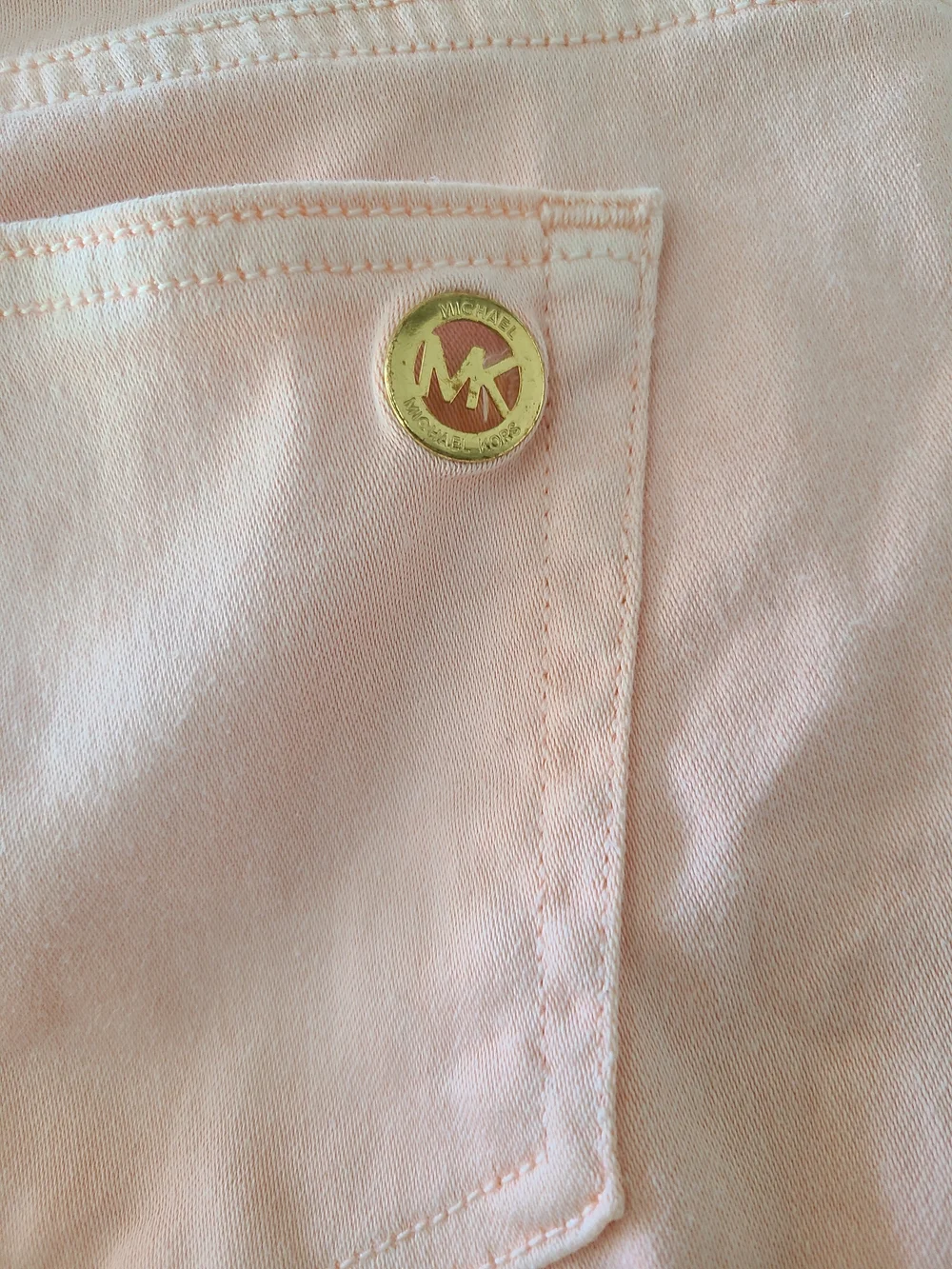 Michael Kors Light Pink Cropped Stretch Jeans